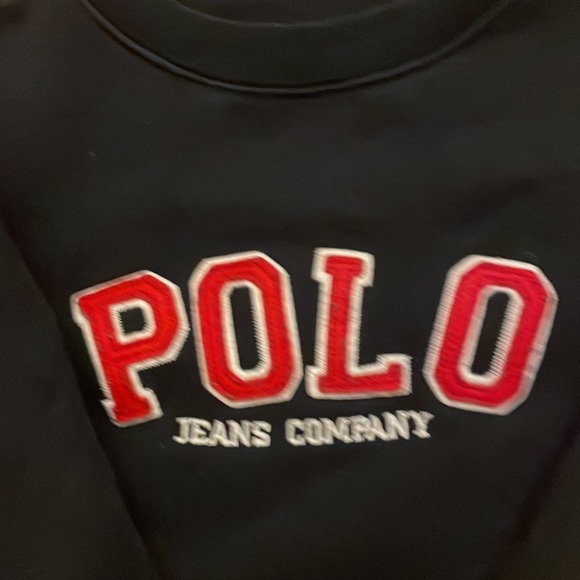 Vintage Ralph Lauren Navy Polo Jeans Company logo crewneck sweatshirt - Picture 3 of 5